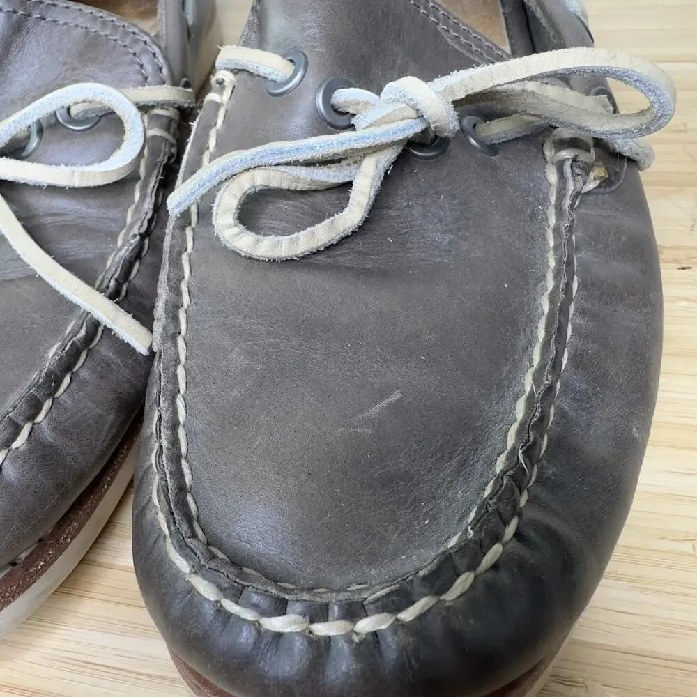 Frye‎ Sully Tie Shoes Mens Size 8.5 Leather Boat Casual Loafers Deck Moccasin